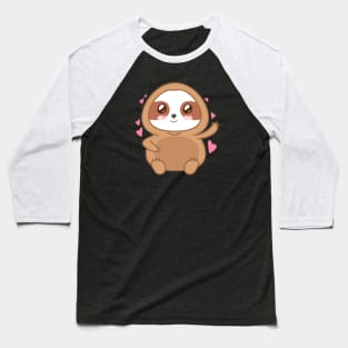 Cute Sloth Animal Drawing Baseball T-Shirt